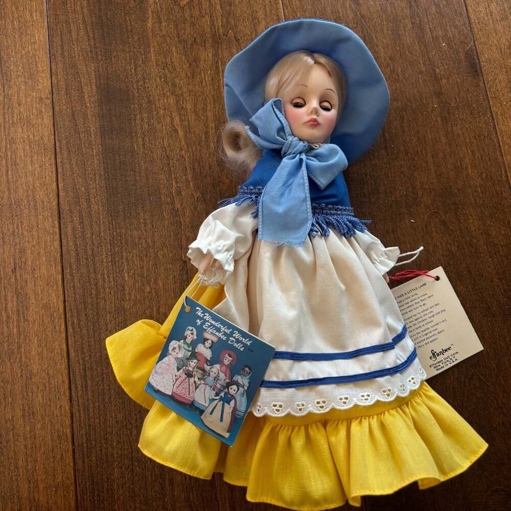 Effanbee Mary Had a Little Lamb Storybook Doll 12" 1983 All Original Tags